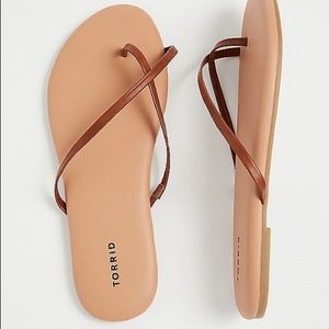 Torrid size 9 faux leather sandals